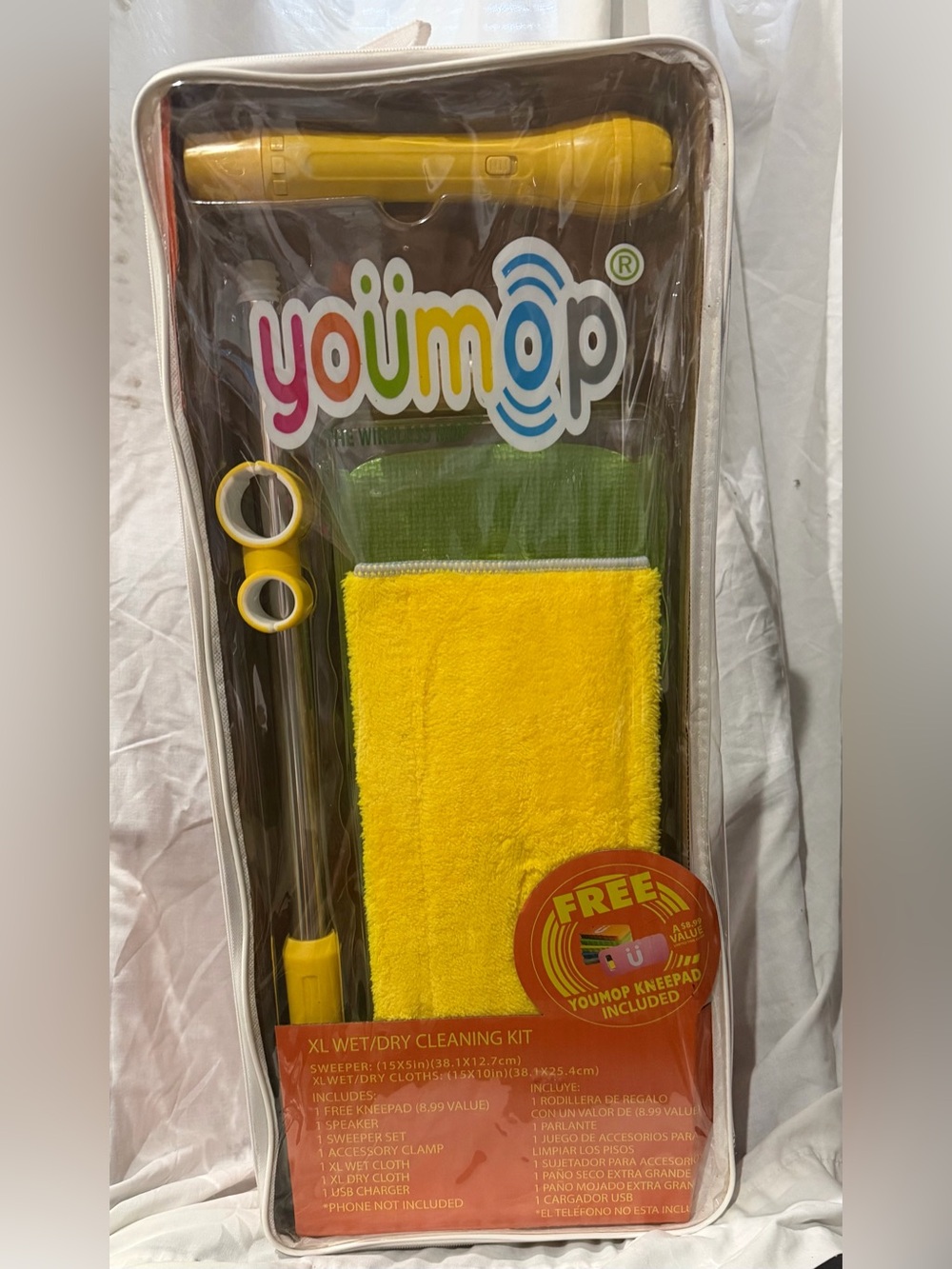 Youmop XL Wet/Dry Cleaning Kit - Yellow & Green Pads